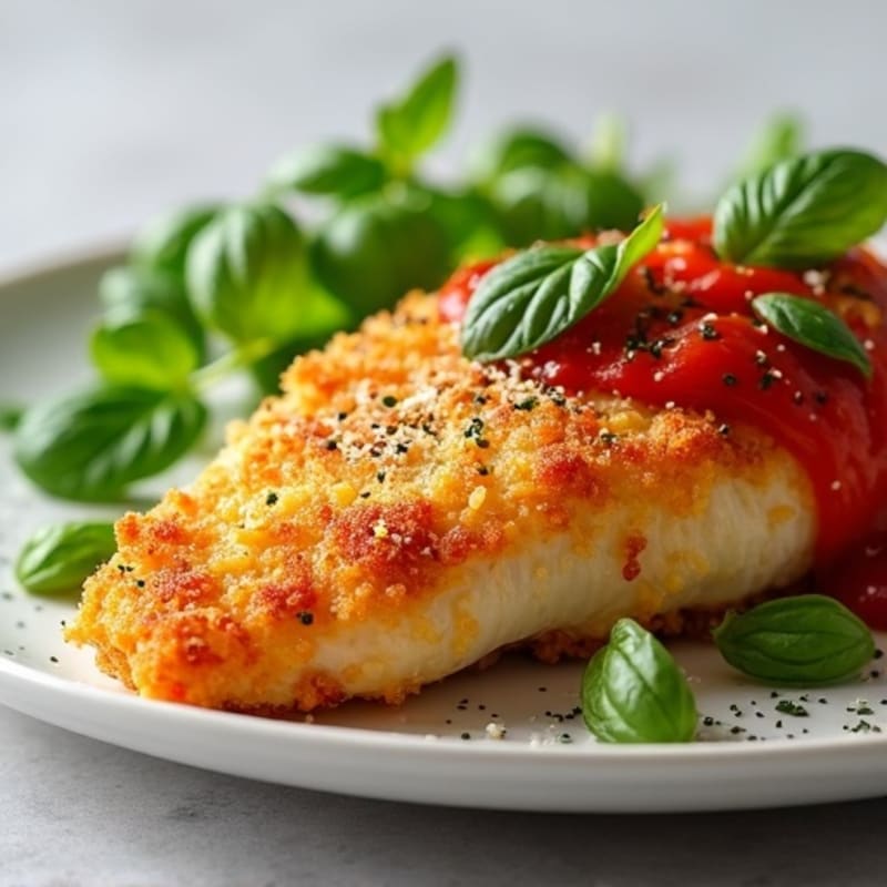 Crispy Baked Chicken Parmesan with Fresh Herbs