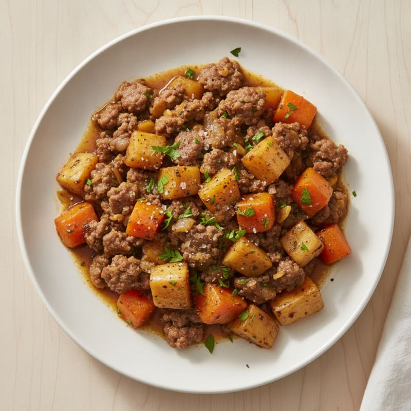 Savory Minced Beef with Root Vegetables