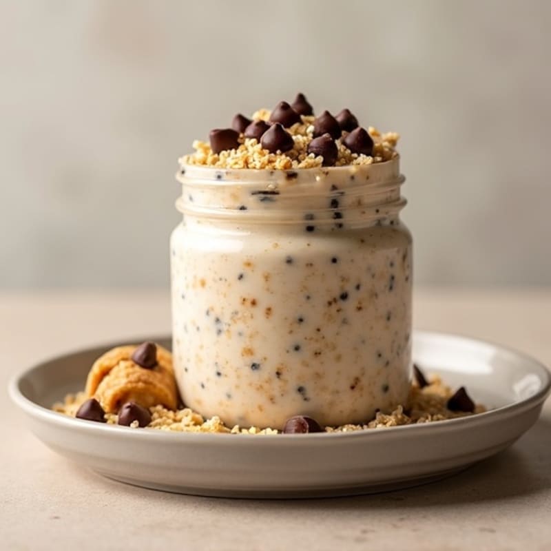 Creamy Protein Cookie Dough Overnight Oats