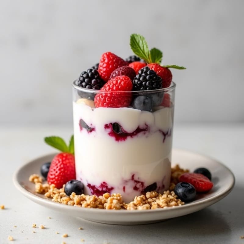 Greek Yogurt Protein Parfait with Berries