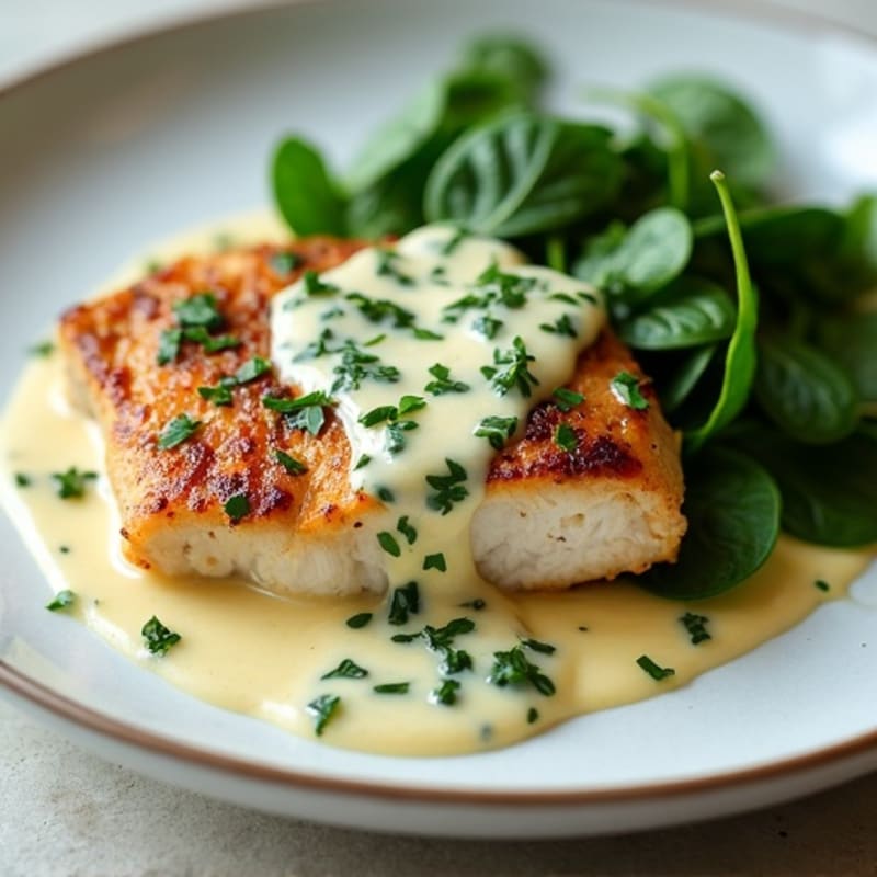 Pan-Seared Chicken with Creamy Spinach Sauce