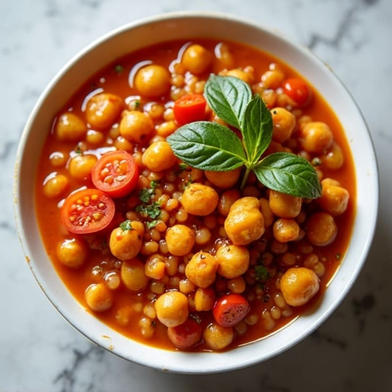 Hearty Spicy Chickpea and Tomato Curry