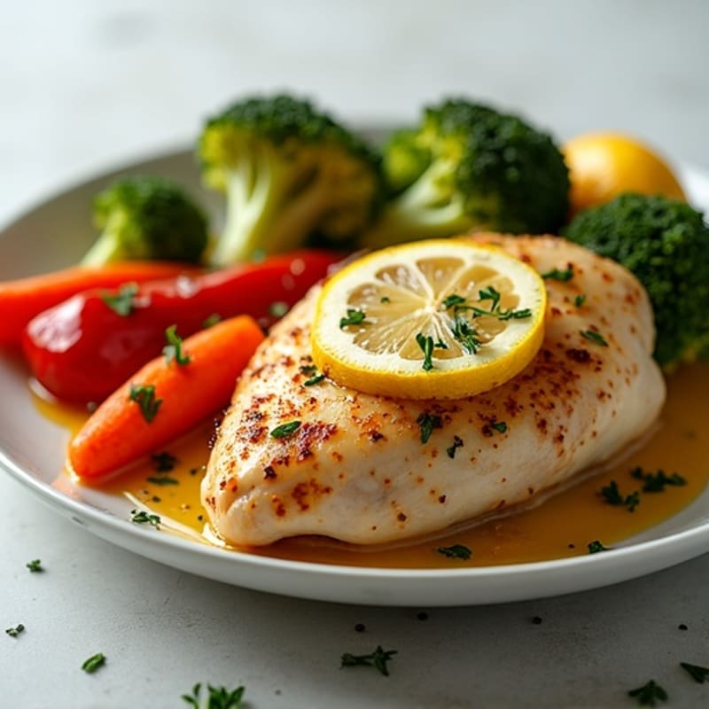 Lemon-Herb Roasted Chicken with Roasted Vegetables