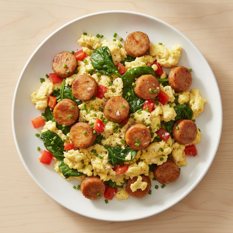 Amylu Chicken Sausage and Egg Scramble