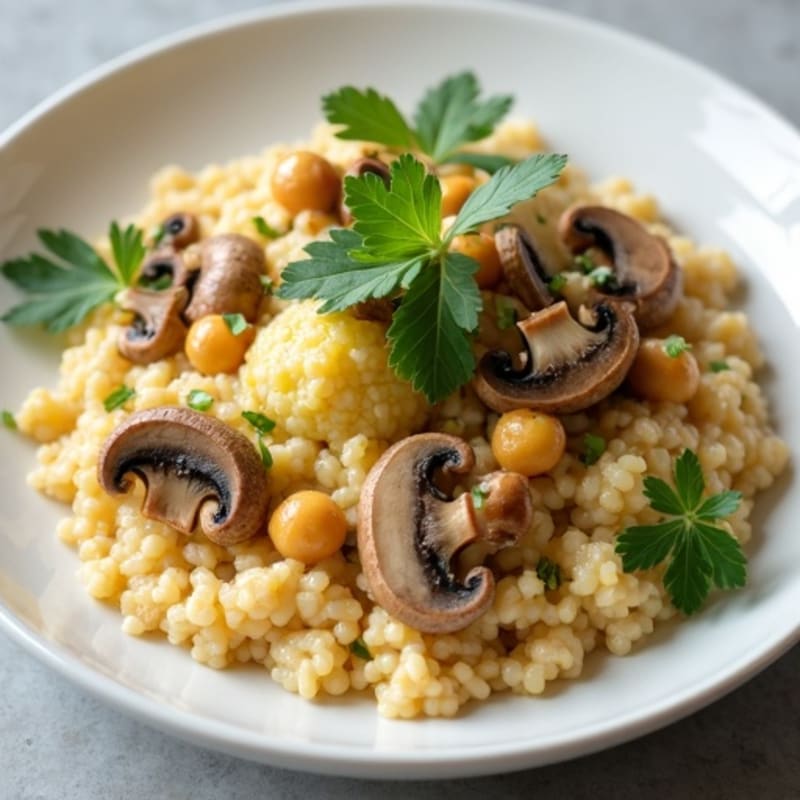 Creamy Wild Mushroom Cauliflower Risotto