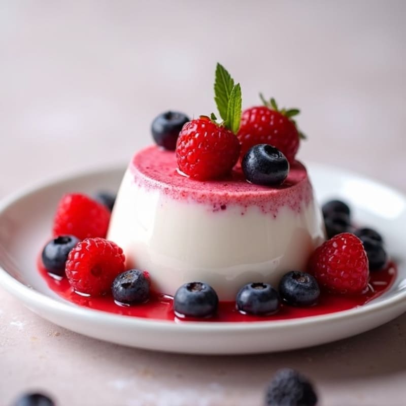 Silky Greek Yogurt Protein Mousse with Berries
