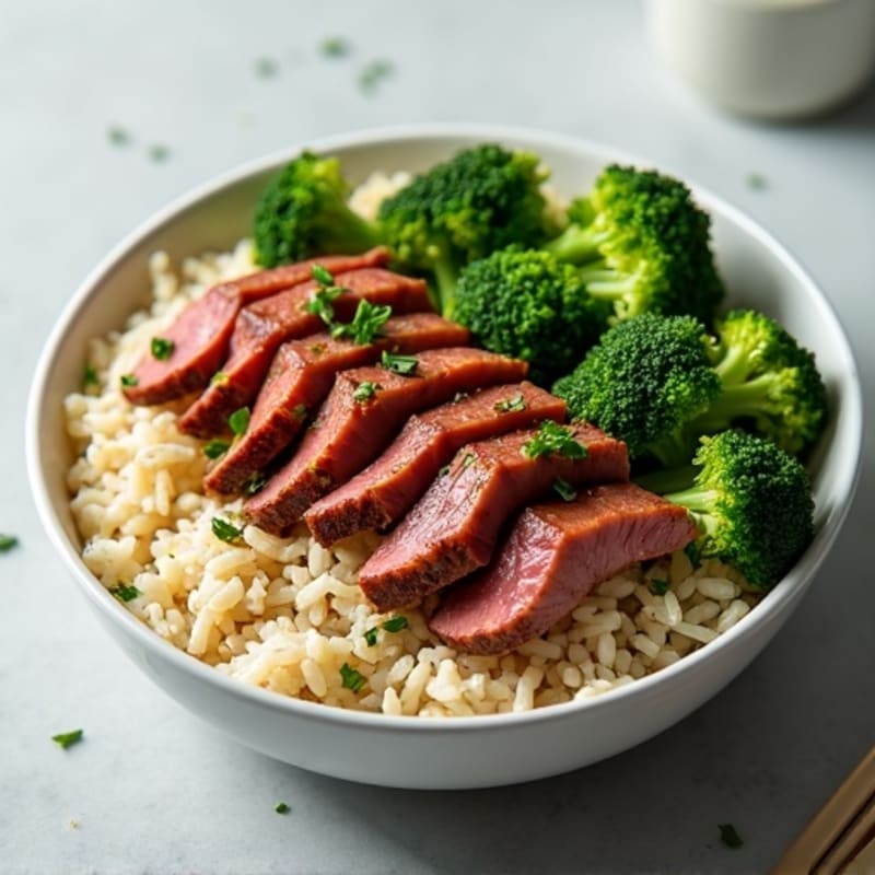 Ginger-Garlic Beef and Broccoli Rice Bowl