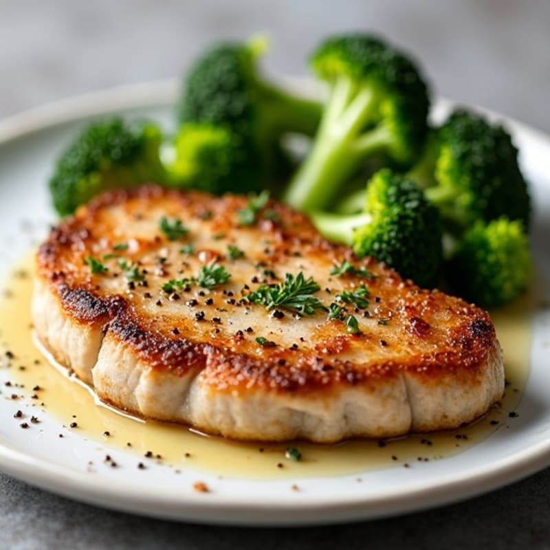 Herb-Crusted Pan Seared Pork Chops