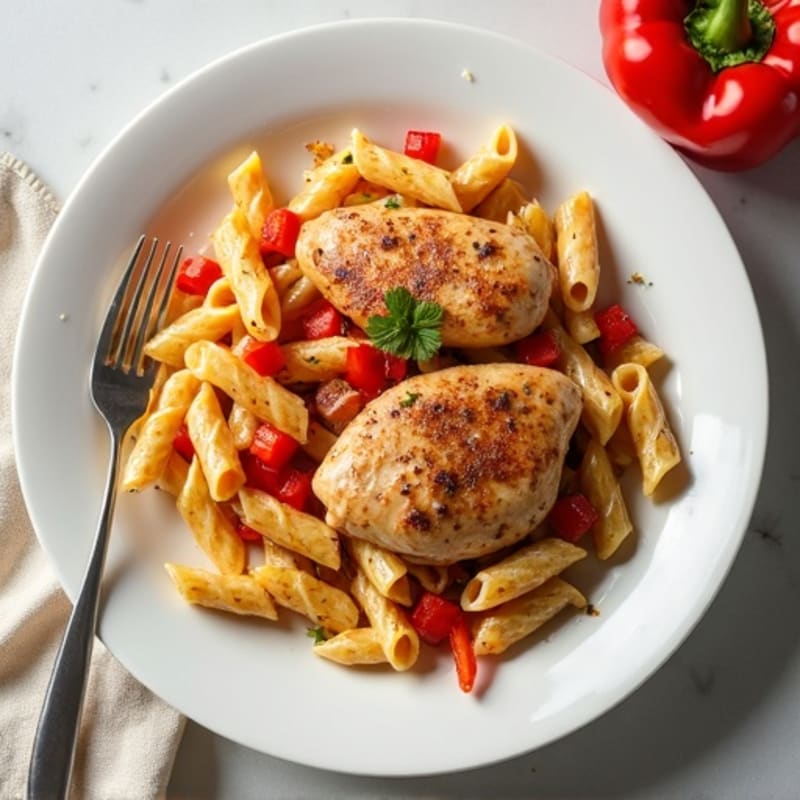 Creamy Cajun Chicken Pasta with Bell Peppers