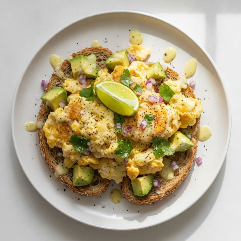 Ranch Yogurt Scrambled Eggs with Lime