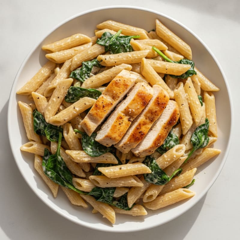 Garlic Parmesan Chicken Alfredo Pasta