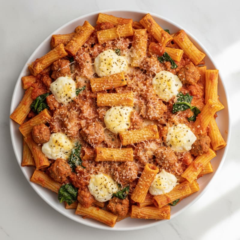 Baked Ziti with Ricotta and Sausage
