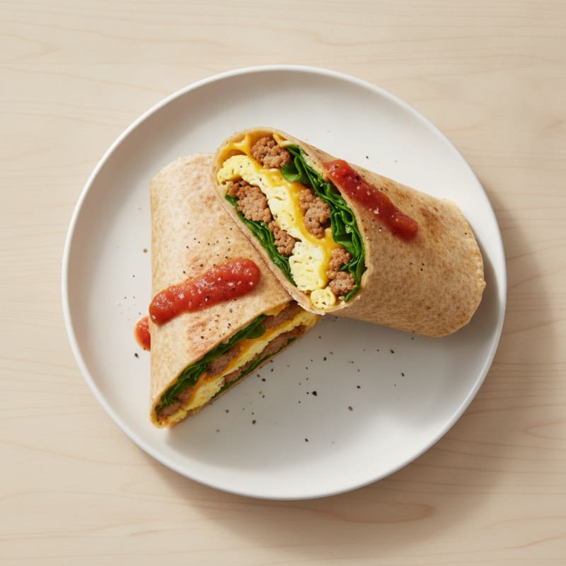 Sausage Egg and Cheese Breakfast Burrito