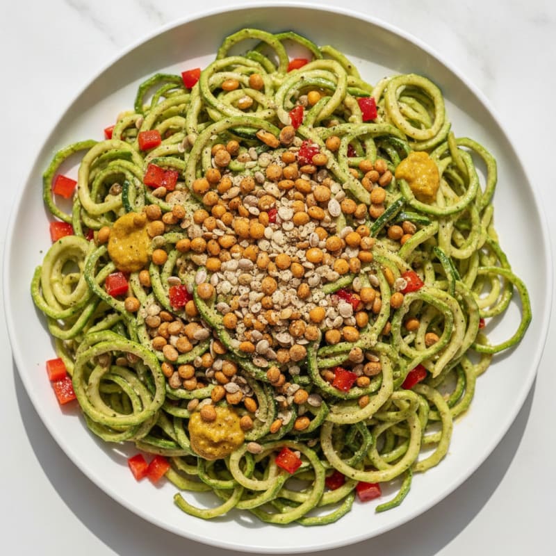 Vibrant Raw Zucchini Noodle Salad