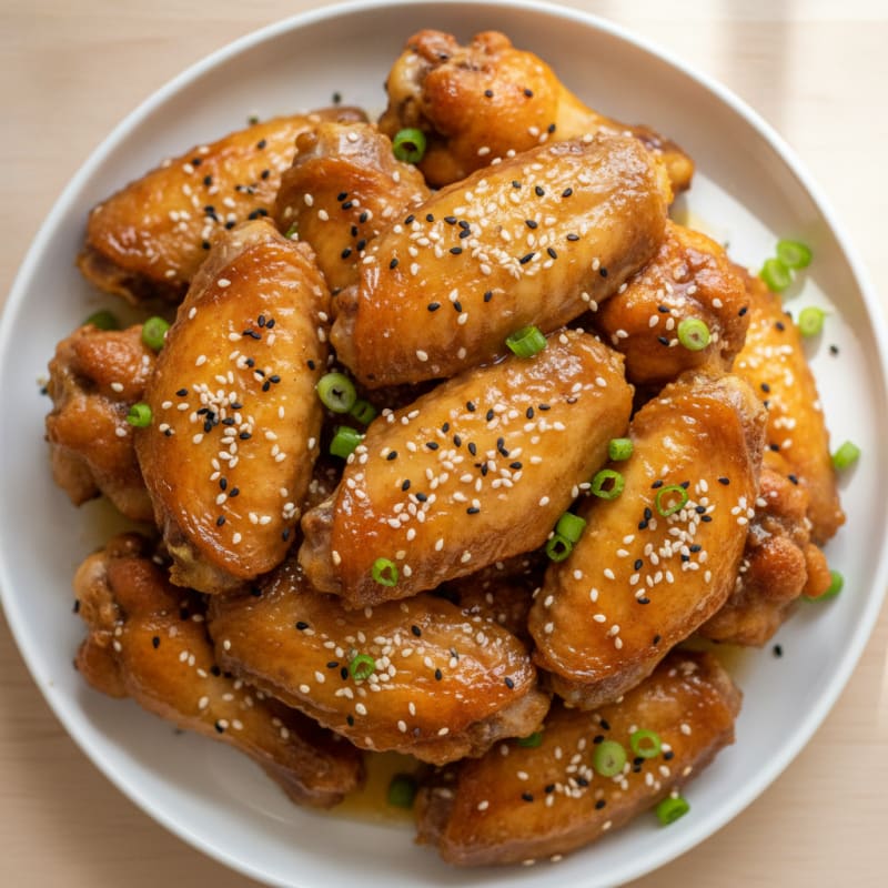 Honey-Glazed Chicken Wings with Sesame