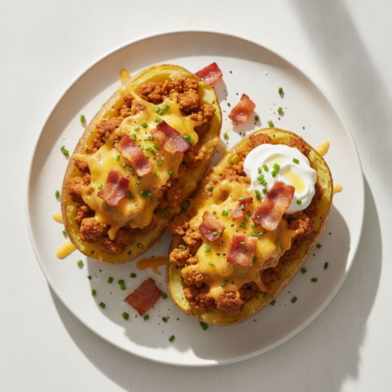 Bacon Cheddar Stuffed Potatoes