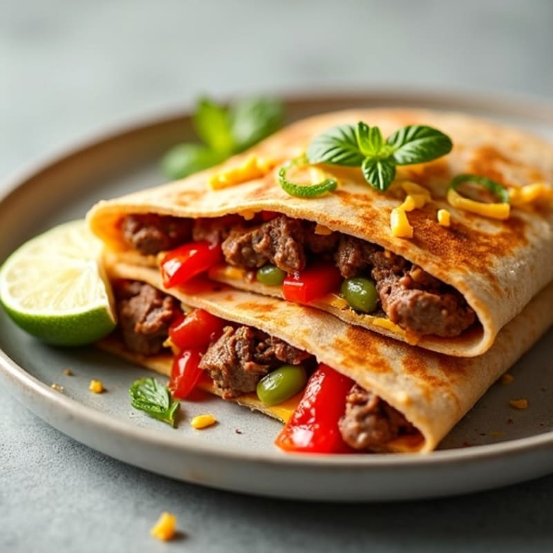 Spicy Lime Steak and Bell Pepper Quesadillas