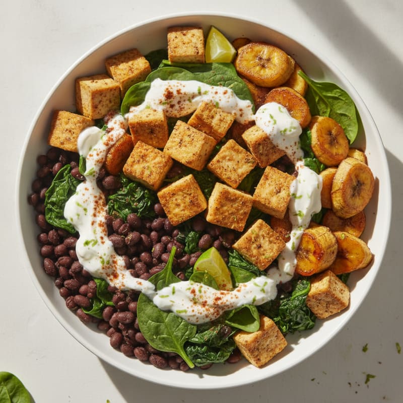 Plantain and Black Bean Power Bowl