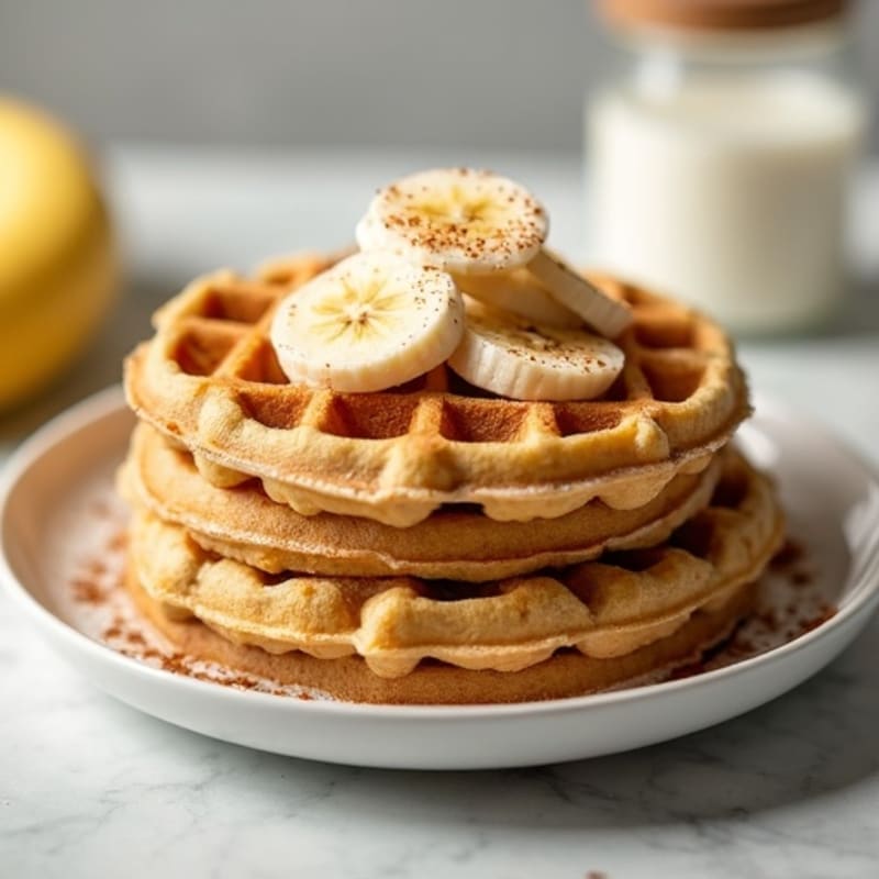 Protein-Packed Almond Flour Banana Waffles