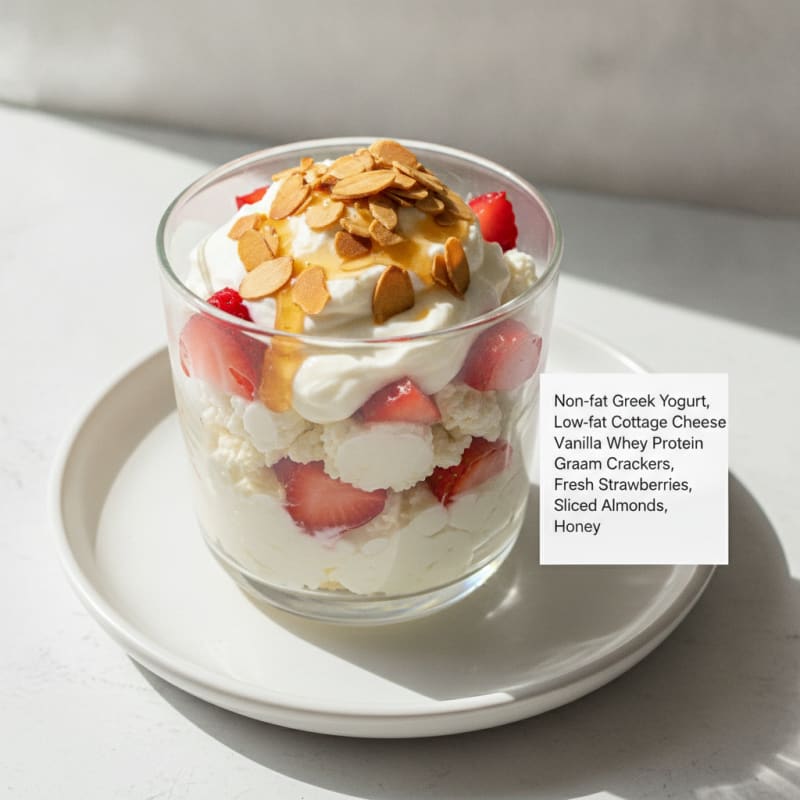 High-Protein Cheesecake Yogurt Parfait
