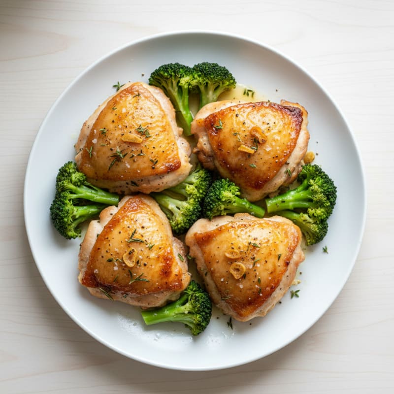 Garlic Herb Roasted Chicken Thighs