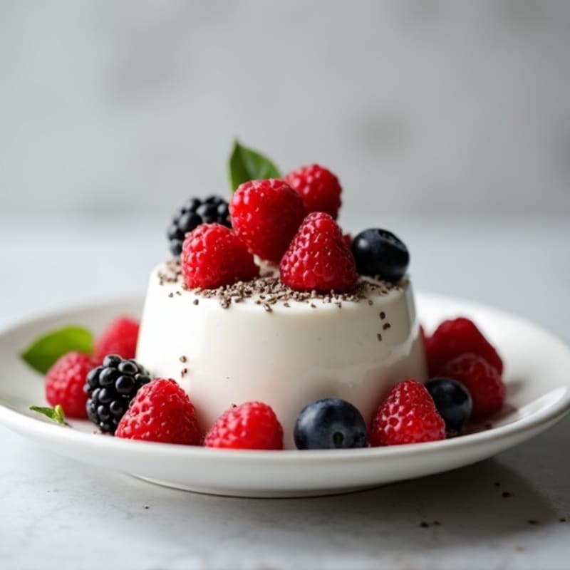 Creamy Greek Yogurt Protein Pudding with Berries