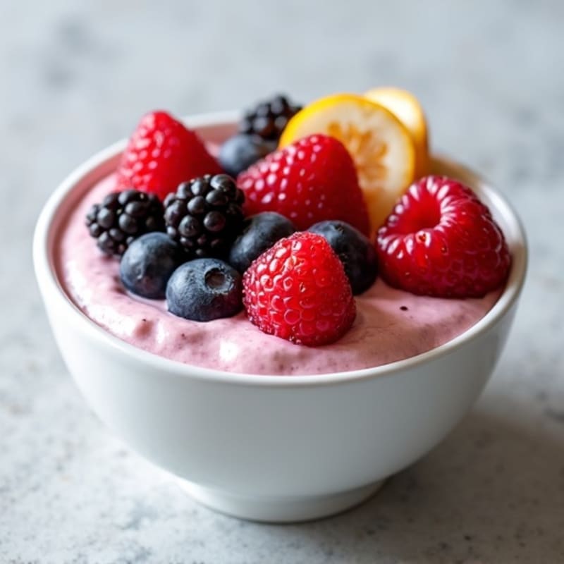 Creamy Greek Yogurt Protein Bowl with Mixed Berries