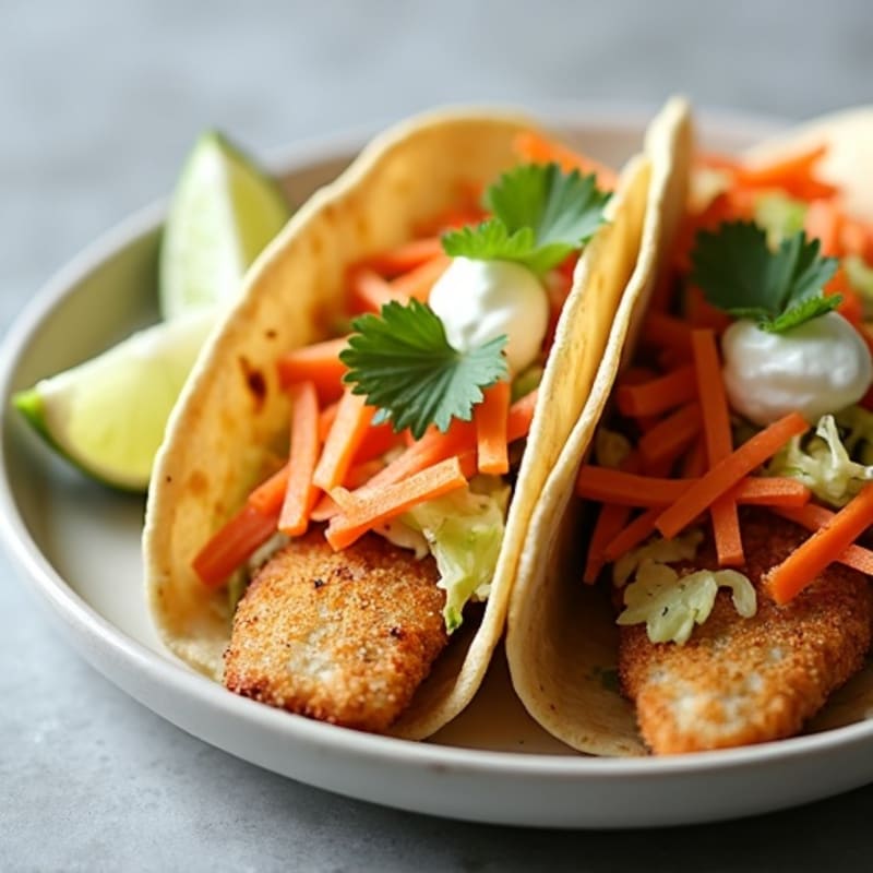Crispy Fish Tacos with Fresh Slaw