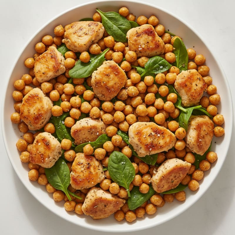 Savory Herb Roasted Chickpeas and Chicken