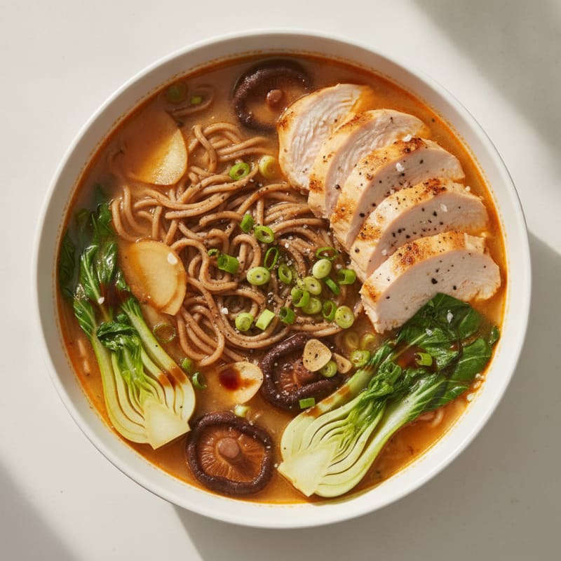 Sriracha Chicken Ramen Soup