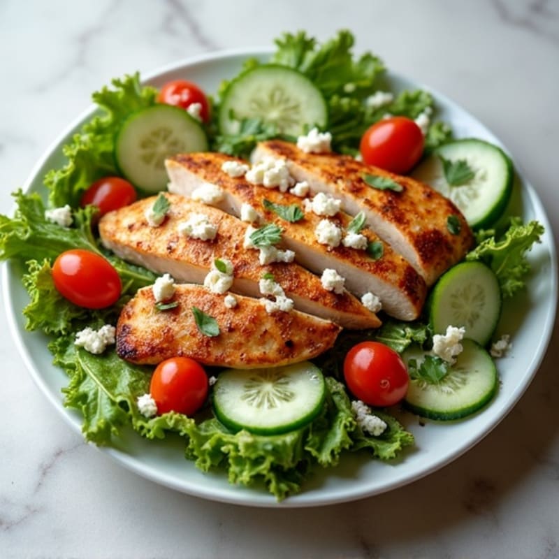 Grilled Chicken Breast with Crisp Mixed Greens