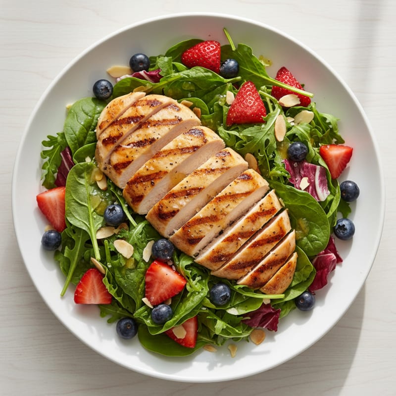 Zesty Grilled Chicken and Berry Salad