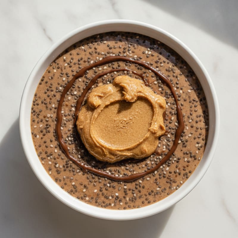 Silky Chocolate Protein Pudding with Chia Seeds