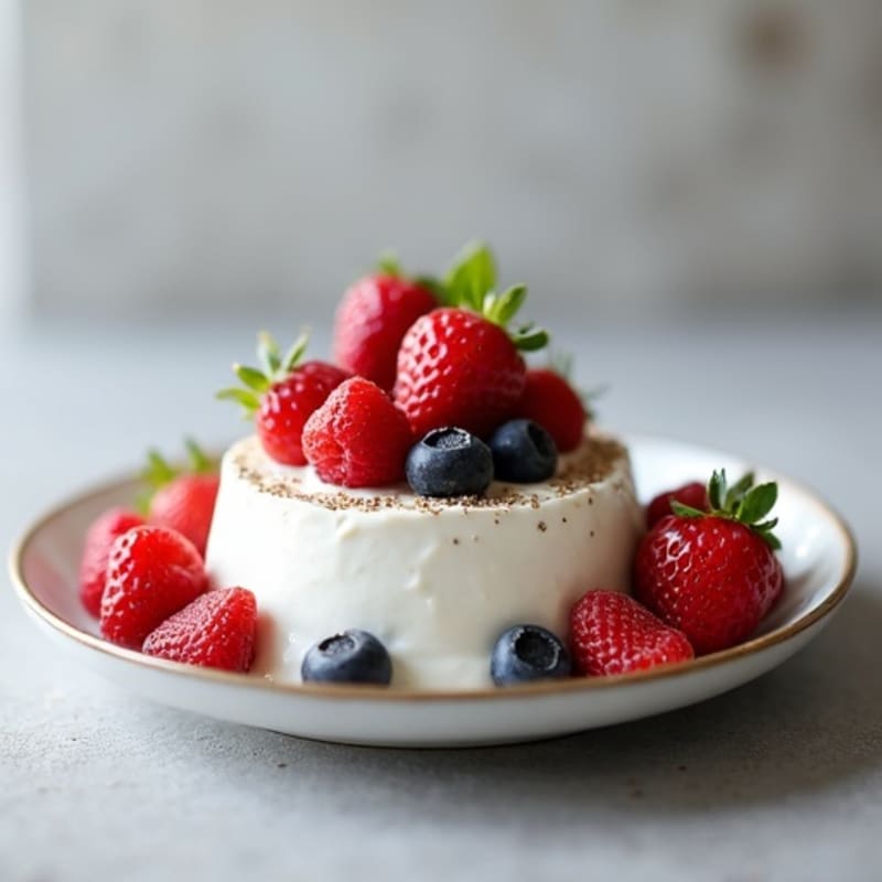 Greek Yogurt Protein Mousse with Berries