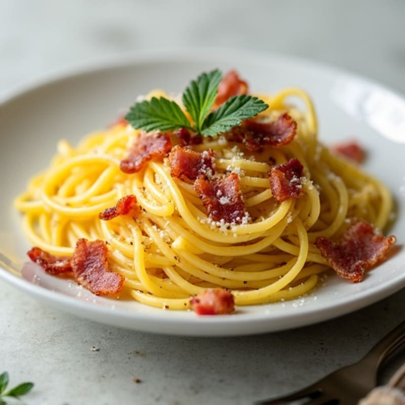 Creamy Turkey Bacon Spaghetti Squash Carbonara