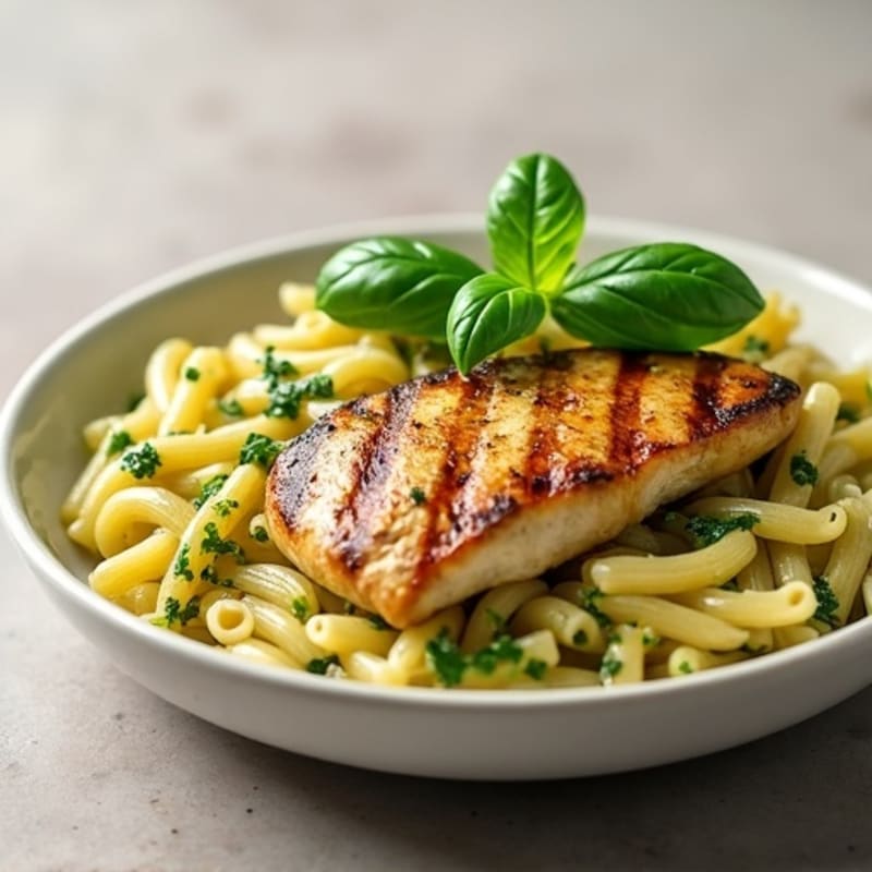 Creamy Pesto Chicken Pasta with Fresh Herbs