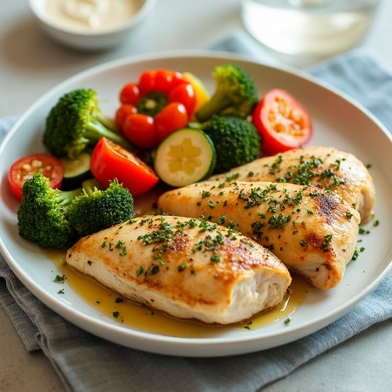 Lemon Herb Roasted Chicken with Crispy Roasted Vegetables