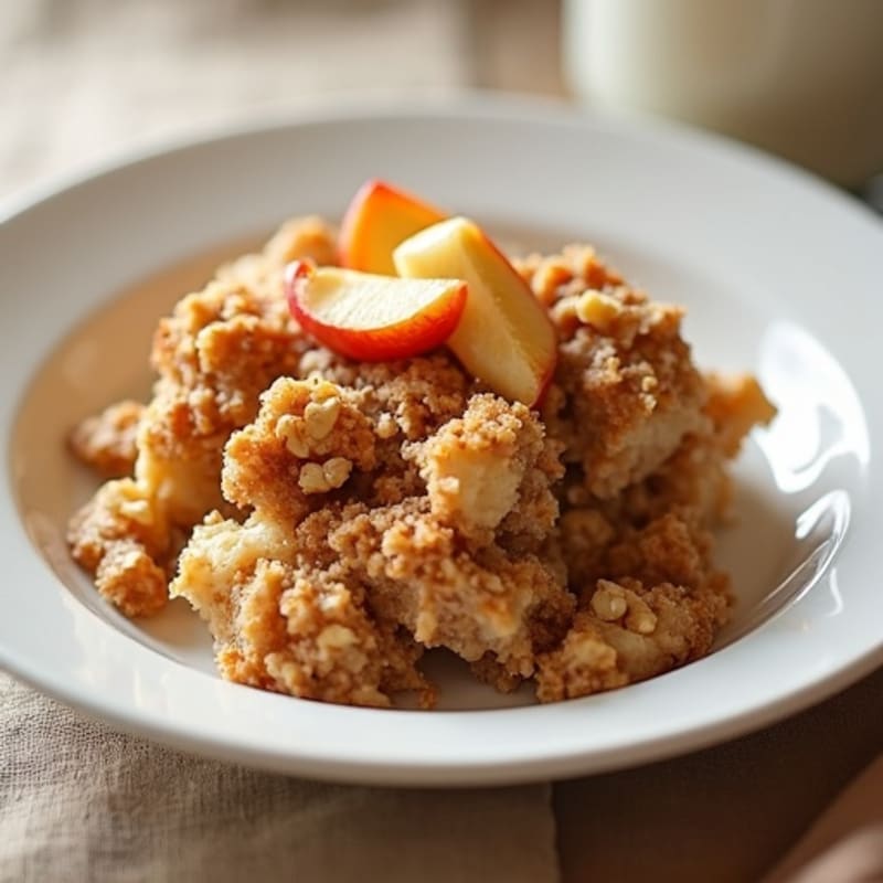 Apple Cinnamon Baked Oats with Crispy Walnut Crumble