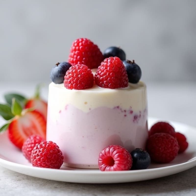 Creamy Greek Yogurt Protein Mousse with Mixed Berries