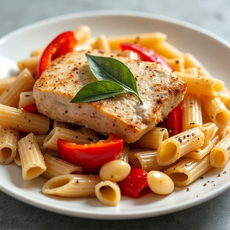 Creamy Spicy Cajun Chicken Pasta with Bell Peppers