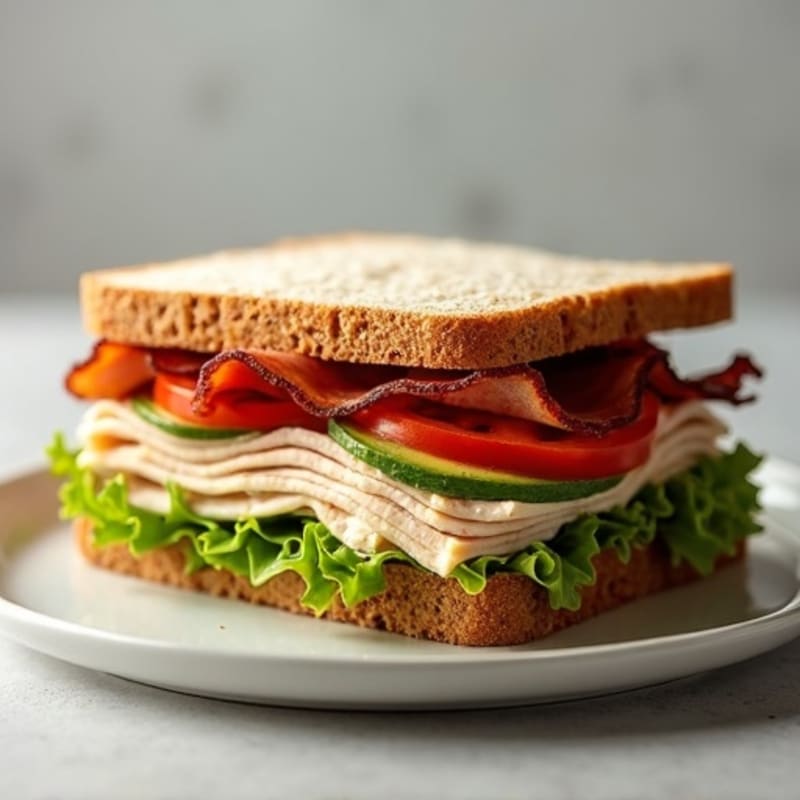 Fresh Turkey Club with Crispy Bacon and Avocado