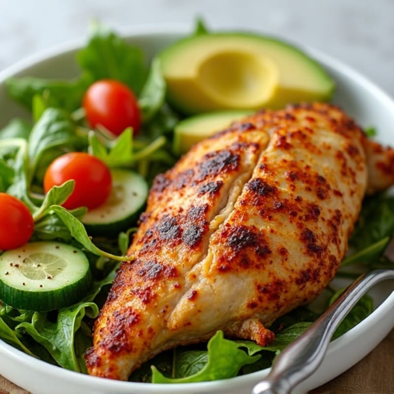 Spiced Roasted Chicken with Fresh Lemon-Herb Salad