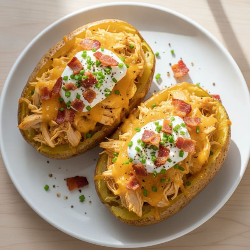 Bacon Cheddar Stuffed Potatoes
