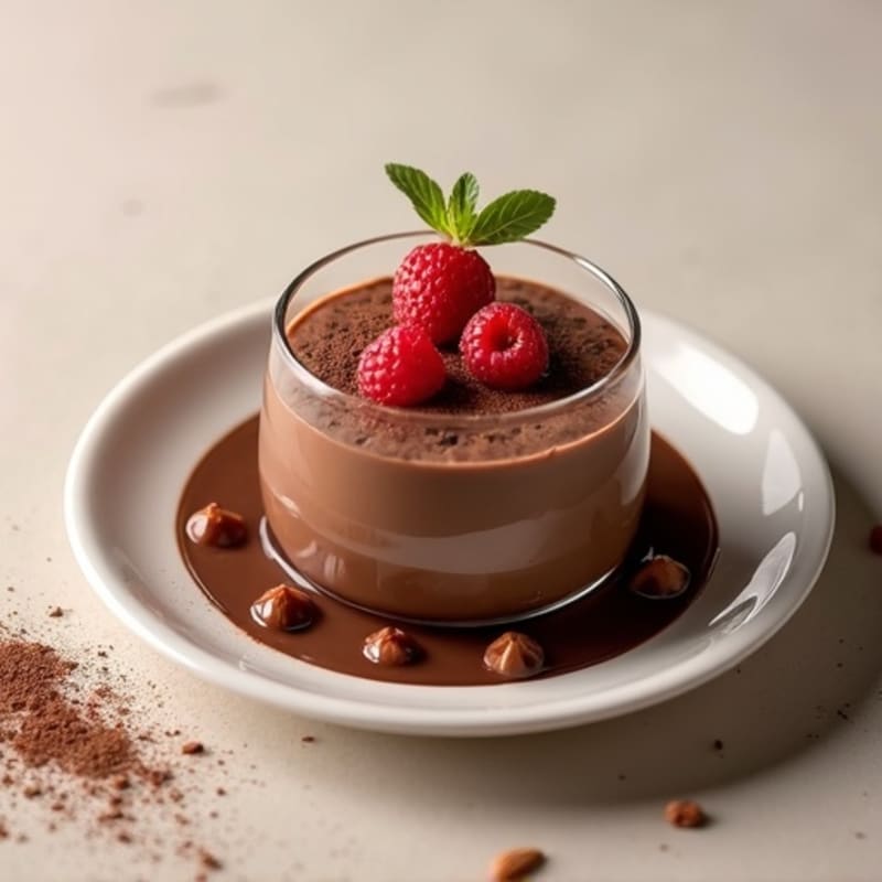 Silky Chocolate Protein Pudding with Almond Butter