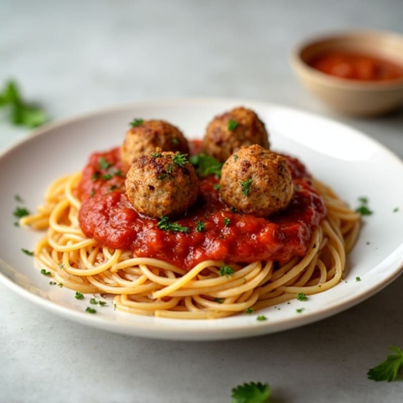 Hearty Turkey Meatball Marinara with Whole Wheat Spaghetti