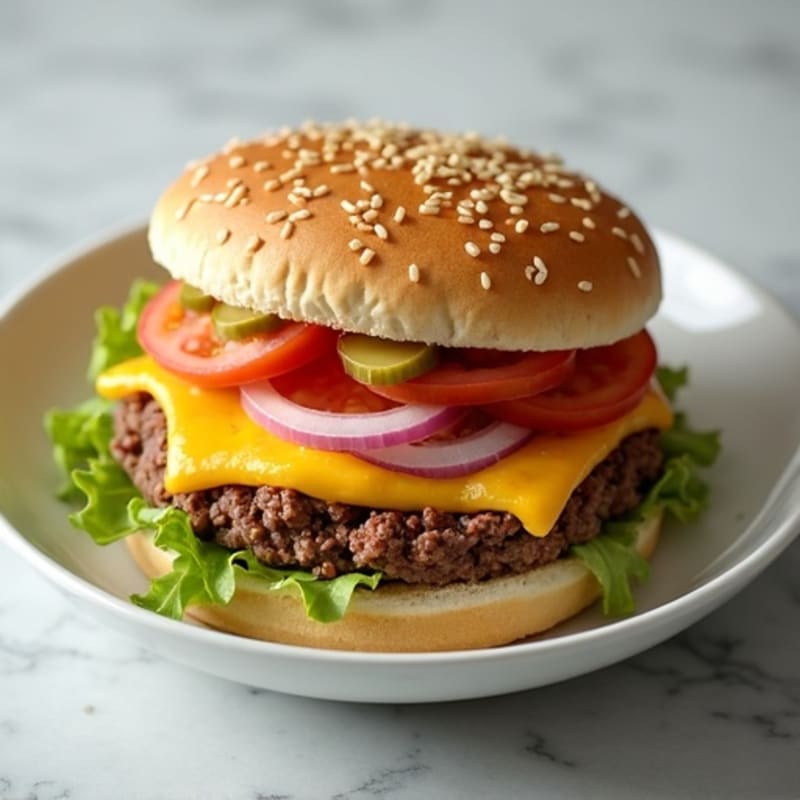 Lean Ground Beef Big Mac-Style Protein Bowl