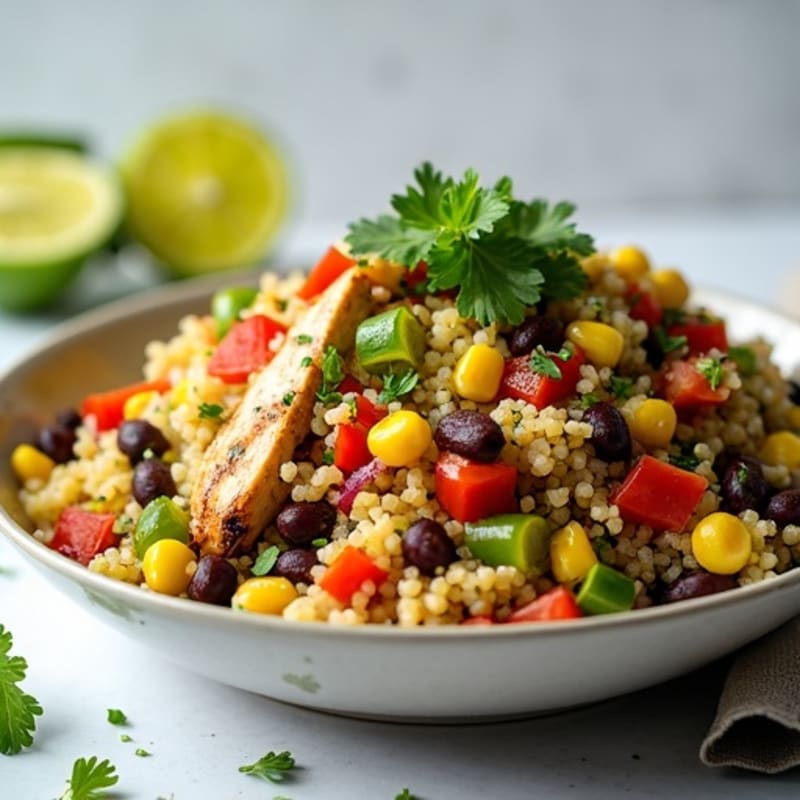Fresh Quinoa Black Bean Salad with Zesty Lime-Cilantro Dressing
