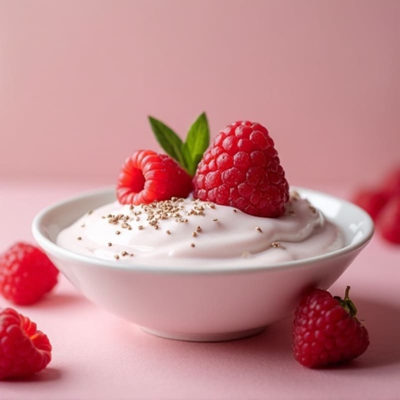 Raspberry Vanilla Creamy Protein Mousse
