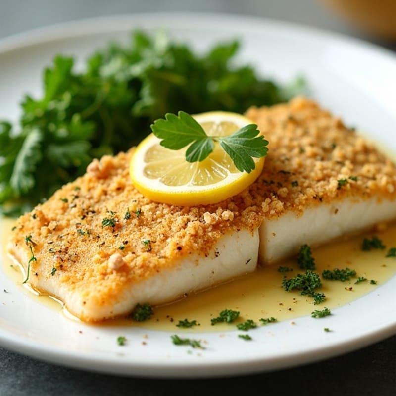 Crispy Pan-Seared Cod with Lemon Herb Crust