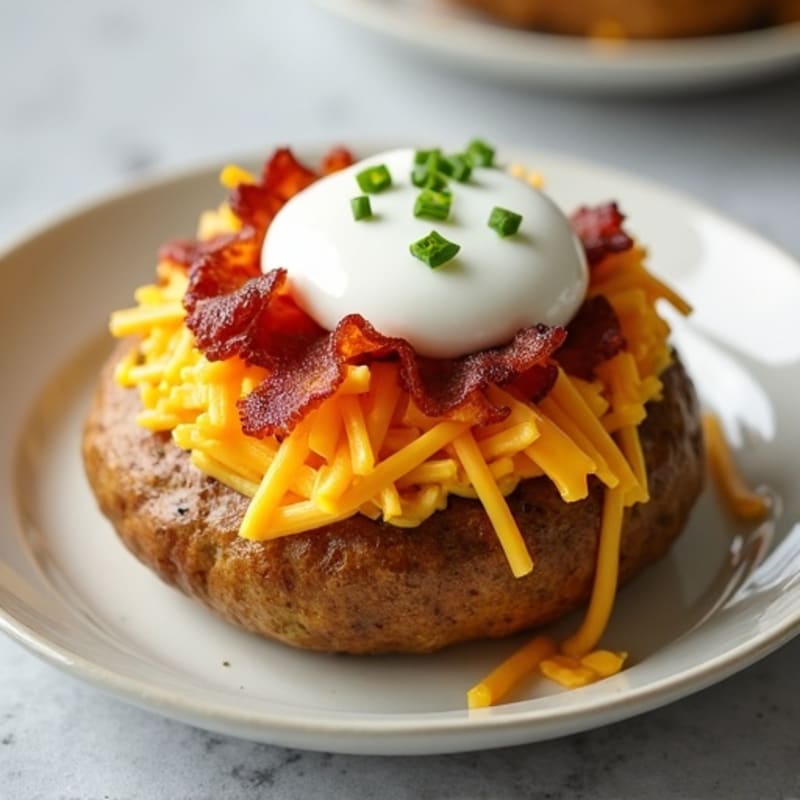 Twice-Baked Potatoes with Creamy Cheese and Crispy Bacon